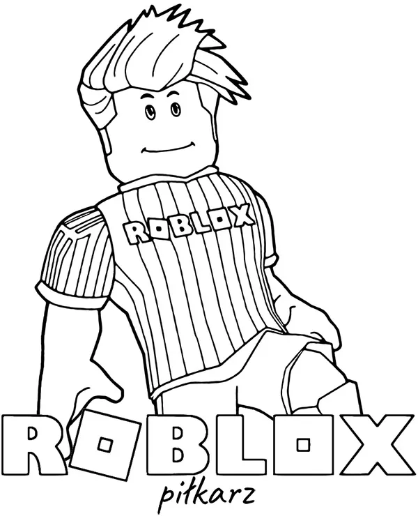 Kolorowanka roblox pilkarz - Ausmalbild zum Ausdrucken