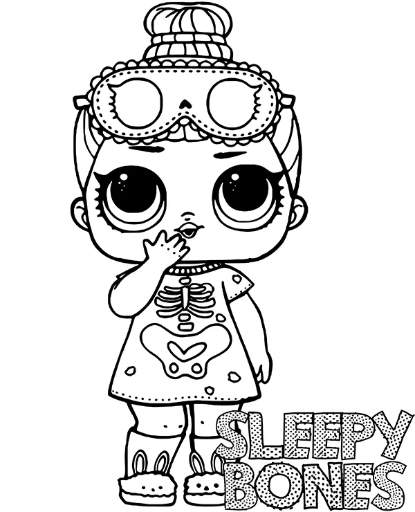 Kolorowanka LOL Surprise Sleepy Bones do druku