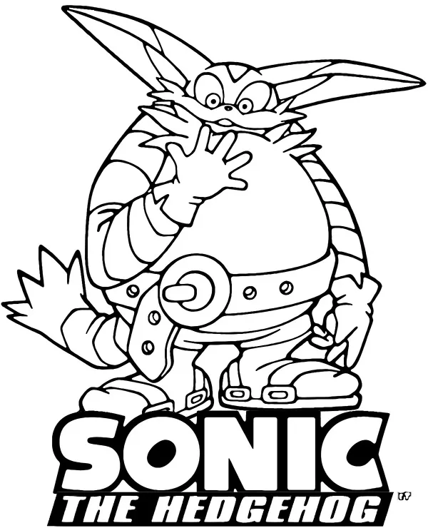 Kolorowanka Sonic Cat Big dla dzieci