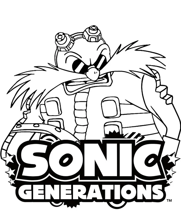 Kolorowanka Sonic Doktor Eggman do druku