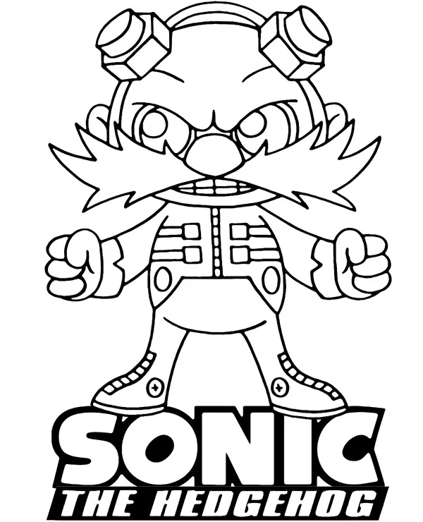 Kolorowanka Sonic Dr Eggman do druku