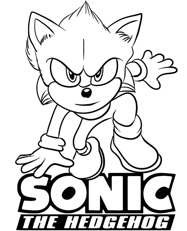 Kolorowanka sonic the hedgehog - Ausmalbild zum Ausdrucken