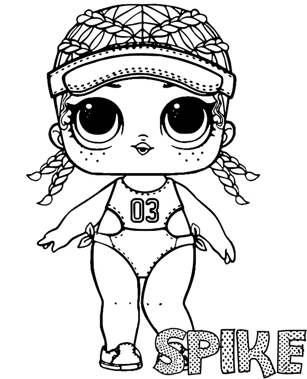 Kolorowanka Spike Doll LOL Surprise do druku