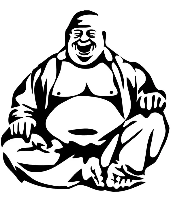 Kolorowanka tatuaż budda do druku