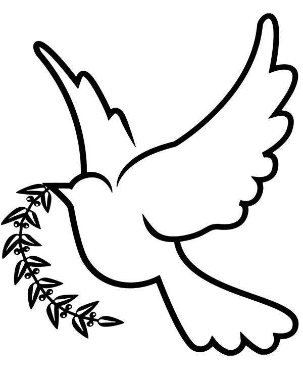 Kolorowanka tatuaz golab pokoju - Ausmalbild zum Ausdrucken