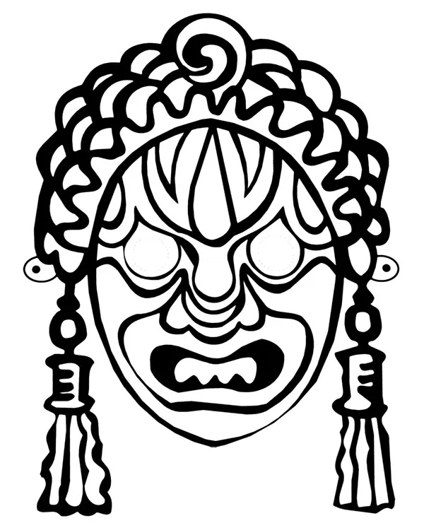 Kolorowanka tatuaz hawajska szamanka - Ausmalbild zum Ausdrucken