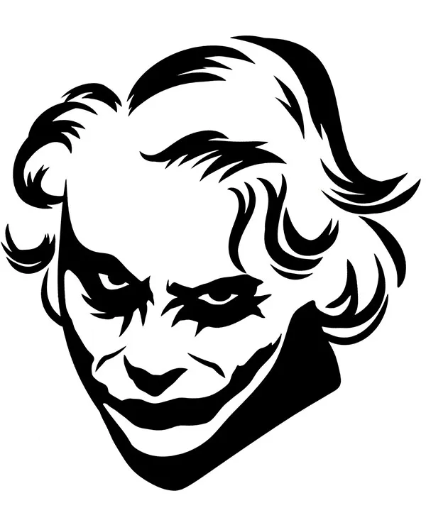 Kolorowanka tatuaz joker - Ausmalbild zum Ausdrucken