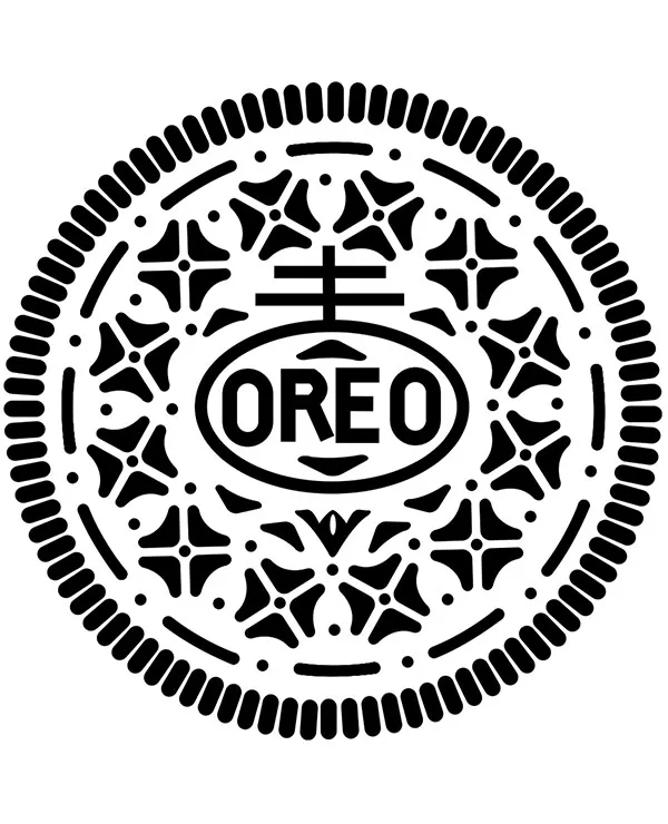 Kolorowanka tatuaz oreo - Ausmalbild zum Ausdrucken