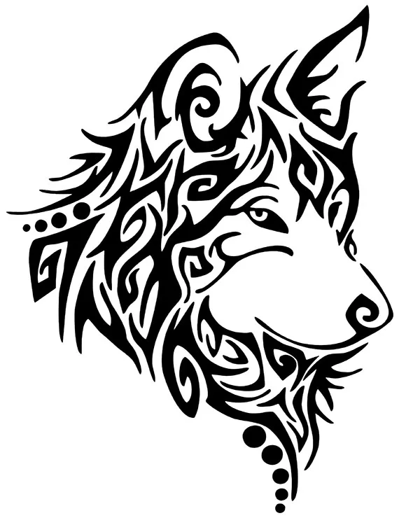 Kolorowanka tatuaz owczarek - Ausmalbild zum Ausdrucken