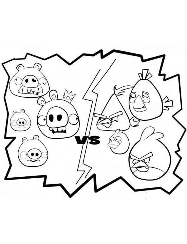 Kolorowanki dla dzieci angry birds - Ausmalbild zum Ausdrucken