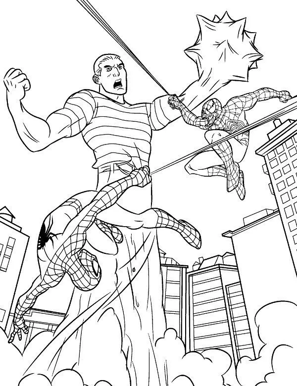Kolorowanki do wydruku spider man - Ausmalbild zum Ausdrucken