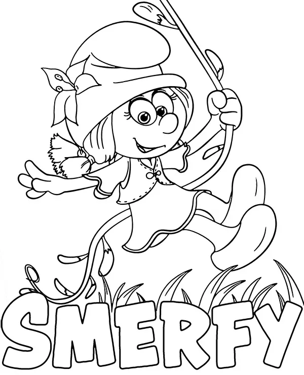 Kolorowanki smerfy do druku smurfblossom - Ausmalbild zum Ausdrucken