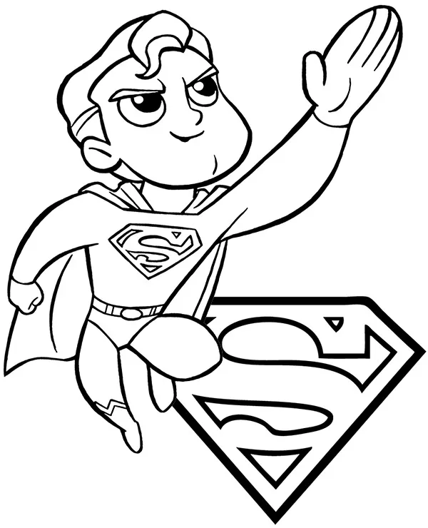Komiksowa kolorowanka superman - Ausmalbild zum Ausdrucken