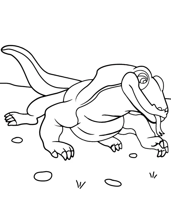 Komodo smok kolorowanka zwierzeta azji - Ausmalbild zum Ausdrucken