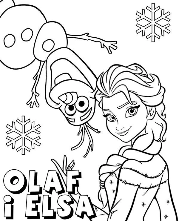 Kraina lodu elsa olaf kolorowanka - Ausmalbild zum Ausdrucken