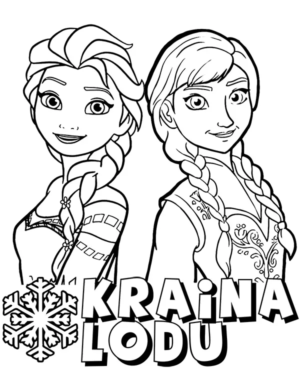 Kraina lodu kolorowanka - Ausmalbild zum Ausdrucken
