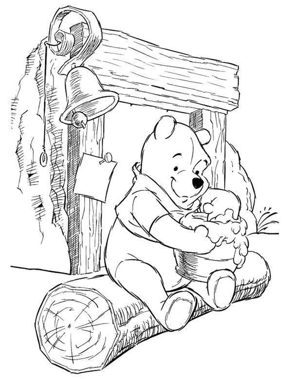 Kubus puchatek kolorowanki - Ausmalbild zum Ausdrucken
