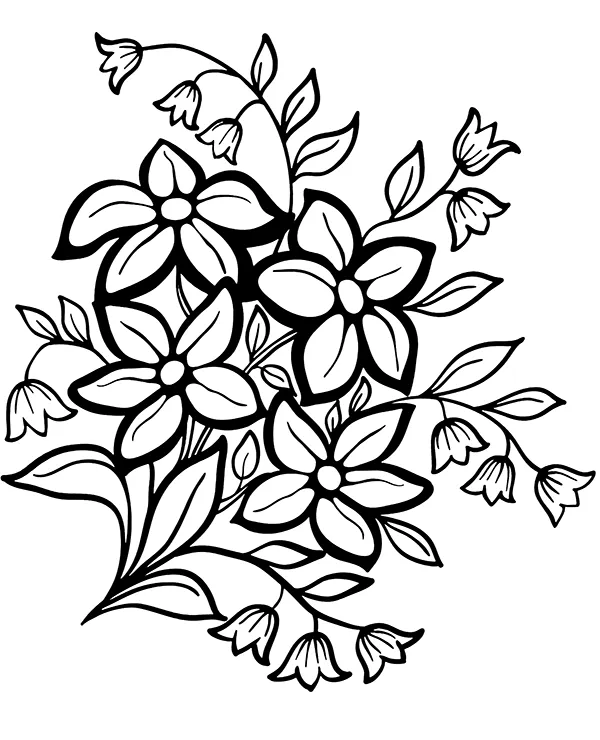 Kwiaty tatuaz do pokolorowania - Ausmalbild zum Ausdrucken