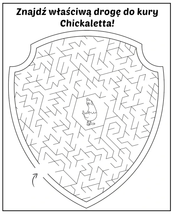 Labirynt droga do Chickaletta Psi Patrol