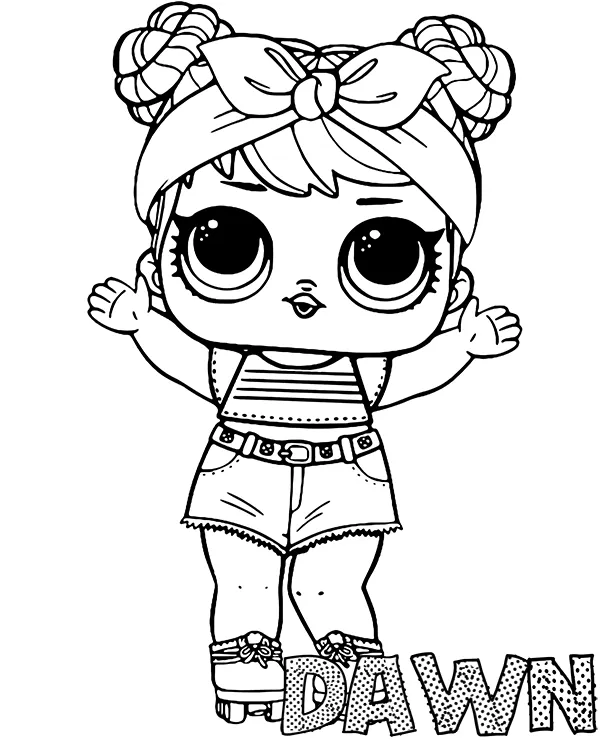 Lalka dawn kolorowanka lol surprise - Ausmalbild zum Ausdrucken