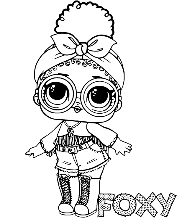 Lalka foxy kolorowanka lol surprise - Ausmalbild zum Ausdrucken