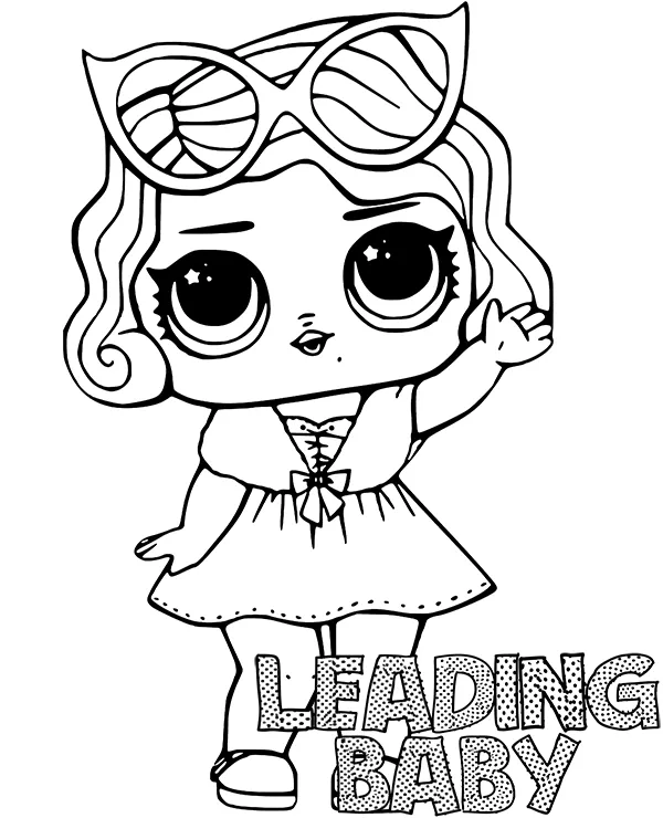 Lalka Leading Baby LOL Surprise kolorowanka do druku