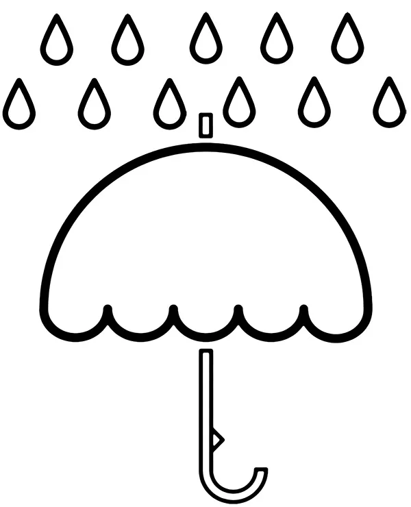 Latwa kolorowanka parasol - Ausmalbild zum Ausdrucken