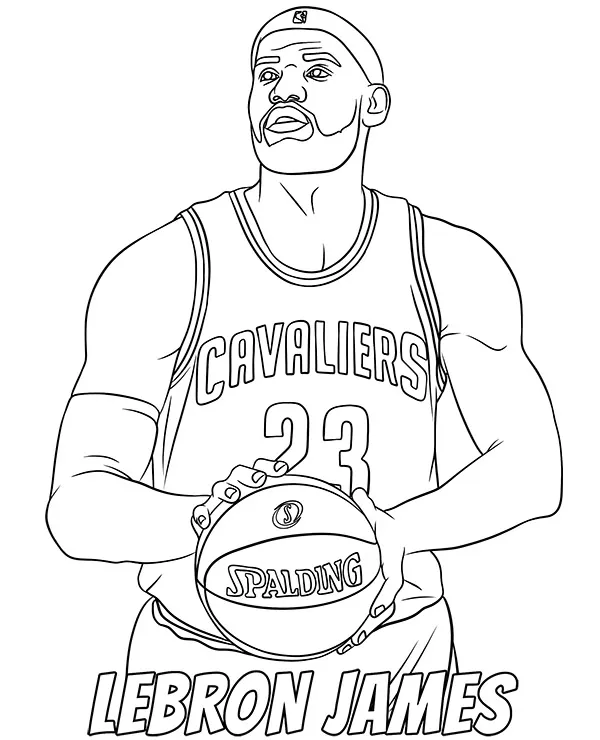 Lebron james kolorowanka koszykarz - Ausmalbild zum Ausdrucken