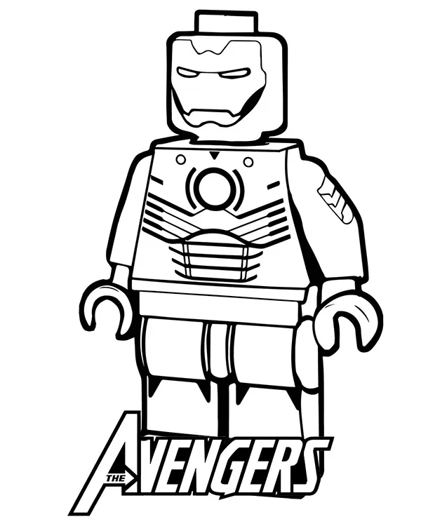 Lego avengers iron man kolorowanka - Ausmalbild zum Ausdrucken