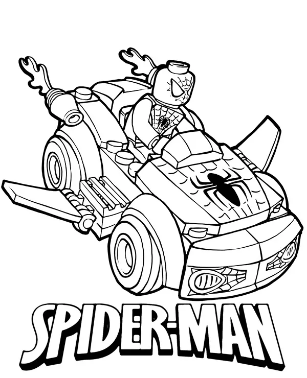 Lego avengers spiderman kolorowanka - Ausmalbild zum Ausdrucken