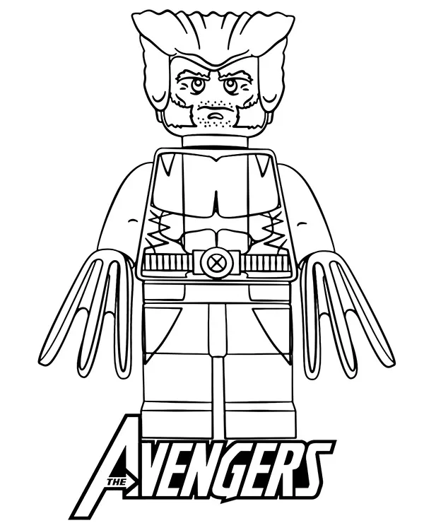 Lego avengers wolverine kolorowanka - Ausmalbild zum Ausdrucken