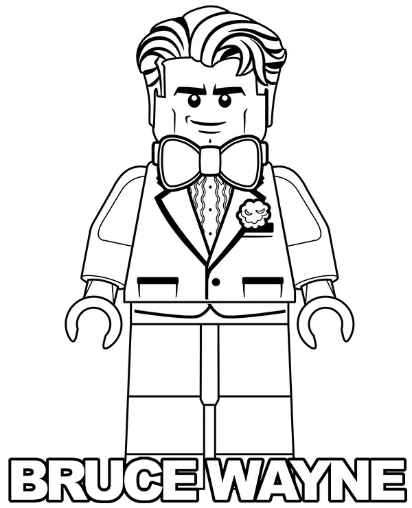 Lego batman bruce wayne kolorowanka - Ausmalbild zum Ausdrucken