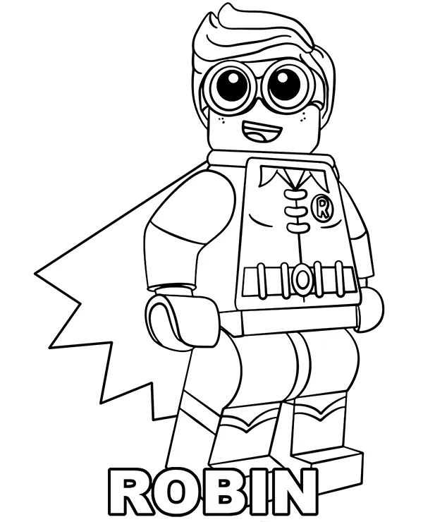 Lego batman robin kolorowanka - Ausmalbild zum Ausdrucken