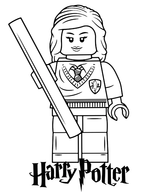 Lego harry potter hermiona granger kolorowanka - Ausmalbild zum Ausdrucken