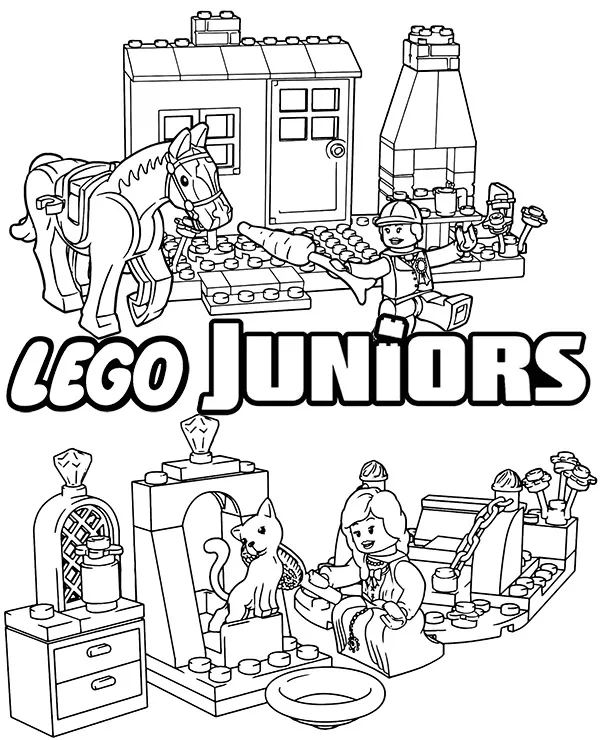 Lego juniors dla dziewczynki kolorowanka - Ausmalbild zum Ausdrucken