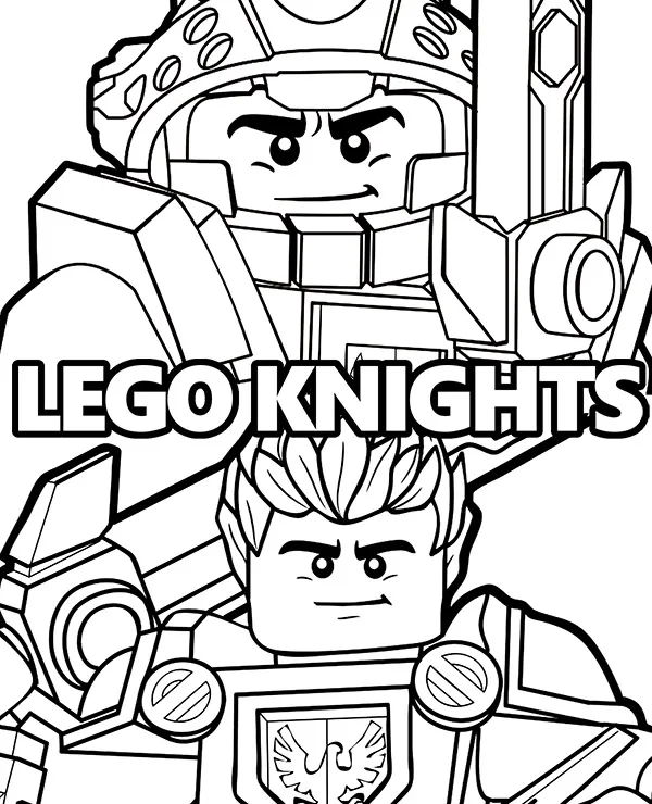Lego Knights kolorowanka dla dzieci do druku
