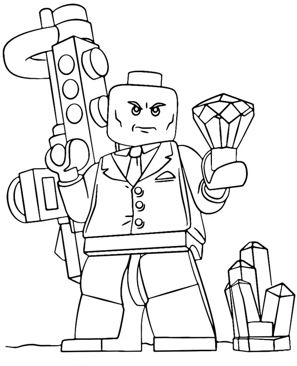 Lego kolorowanka rabus lex luthor - Ausmalbild zum Ausdrucken