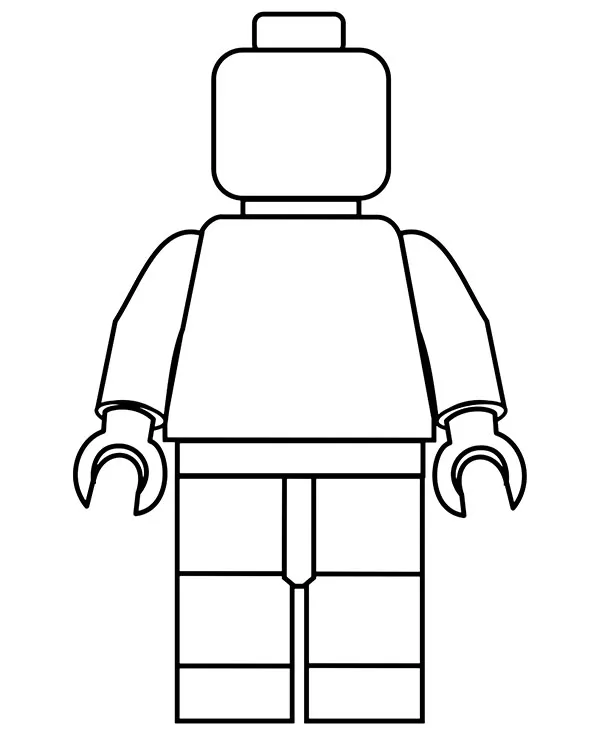 Lego ludzik projekt kolorowanka - Ausmalbild zum Ausdrucken