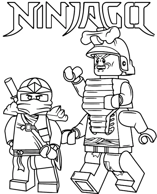 Lego ninjago garmadon jay kolorowanka - Ausmalbild zum Ausdrucken