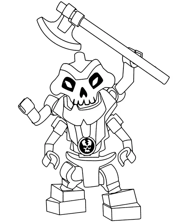Lego ninjago kolorowanka samukai - Ausmalbild zum Ausdrucken