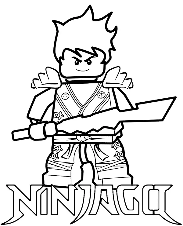 Lego ninjago ludzik miecz kolorowanka do druku - Ausmalbild zum Ausdrucken