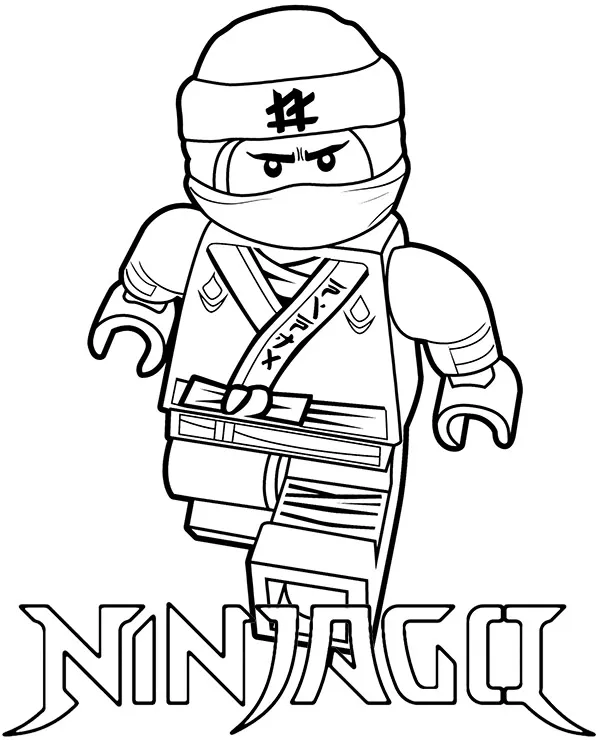 Lego Ninjago ninja biegnie kolorowanka do druku