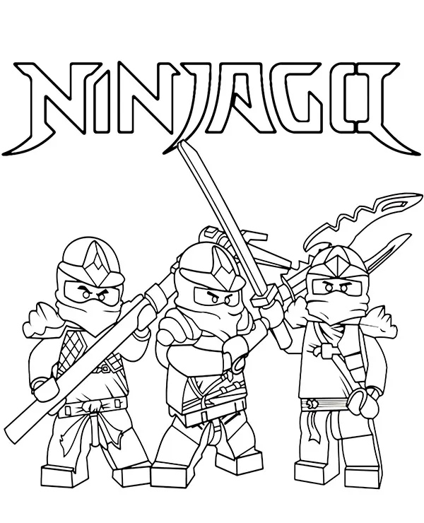 Lego Ninjago ludziki kolorowanka do druku