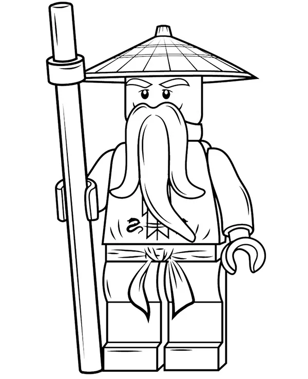 Lego ninjago sensei wu kolorowanka - Ausmalbild zum Ausdrucken