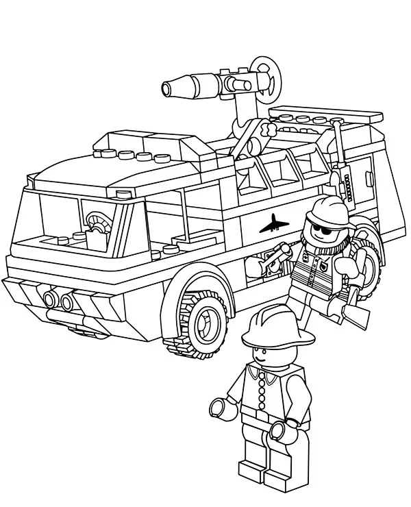 Lego straz pozarna kolorowanka - Ausmalbild zum Ausdrucken