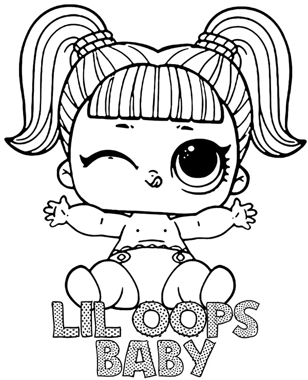 Lil oops lalka lol surprise kolorowanka - Ausmalbild zum Ausdrucken