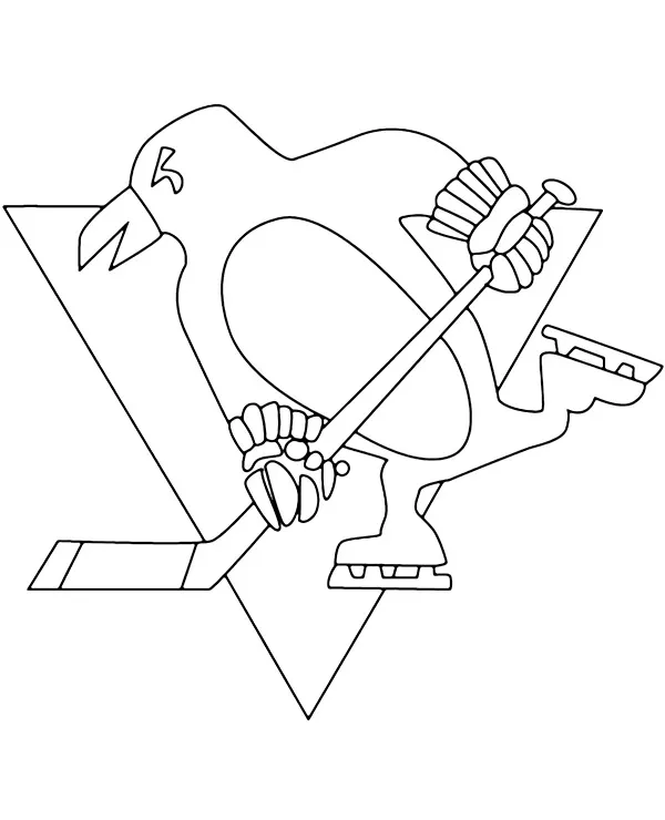 Logo Pittsburgh Penguins nhl kolorowanka - Ausmalbild zum Ausdrucken