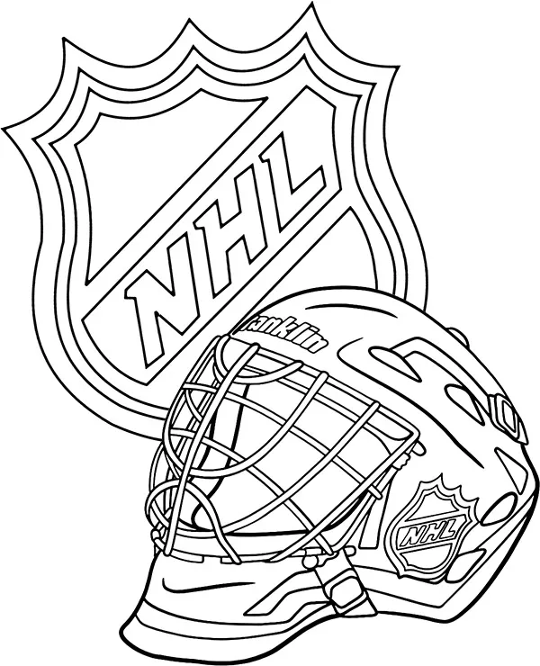 Logo a nhl kask kolorowanka - Ausmalbild zum Ausdrucken