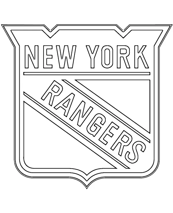 Logo New York Rangers kolorowanka do druku