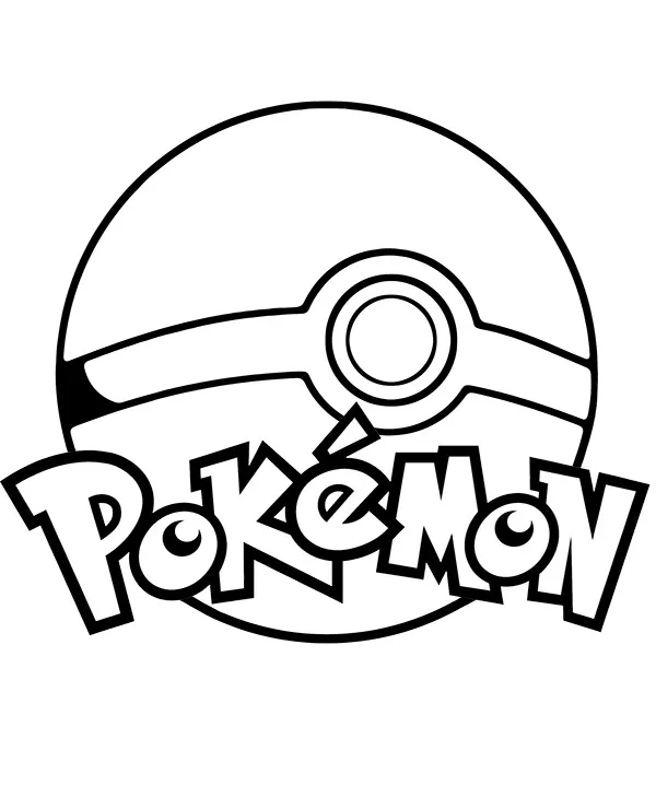 Logo pokemon pokeball kolorowanka - Ausmalbild zum Ausdrucken